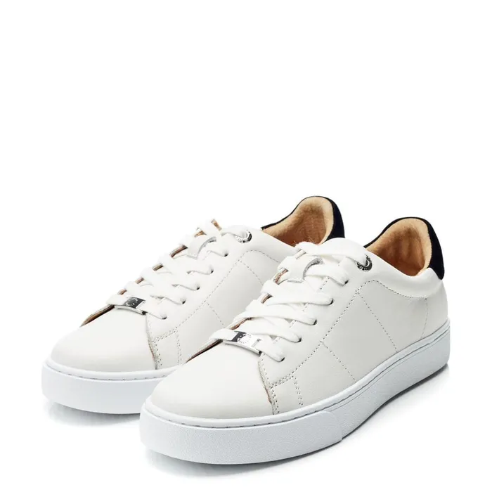 Platform Trainers Women Moda In Pelle Brandie White Leather