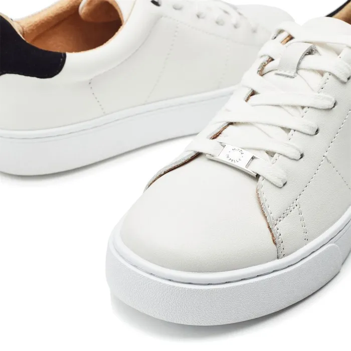 Platform Trainers Women Moda In Pelle Brandie White Leather