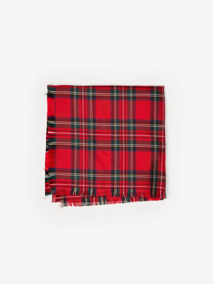 Pocket Squares Men JMcLaughlin Pocket Square In Plaid Red Multi