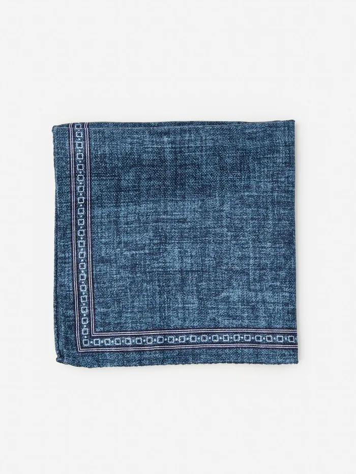 Pocket Squares Men JMcLaughlin Silk Pocket Square Denim