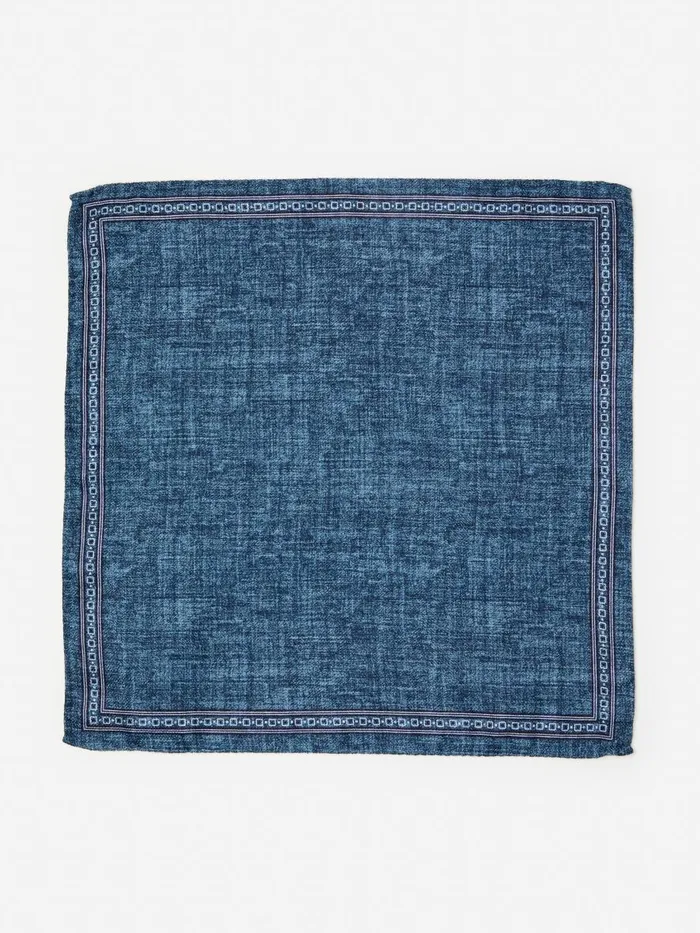 Pocket Squares Men JMcLaughlin Silk Pocket Square Denim Pocket Squares Men JMcLaughlin Silk Pocket Square Denim