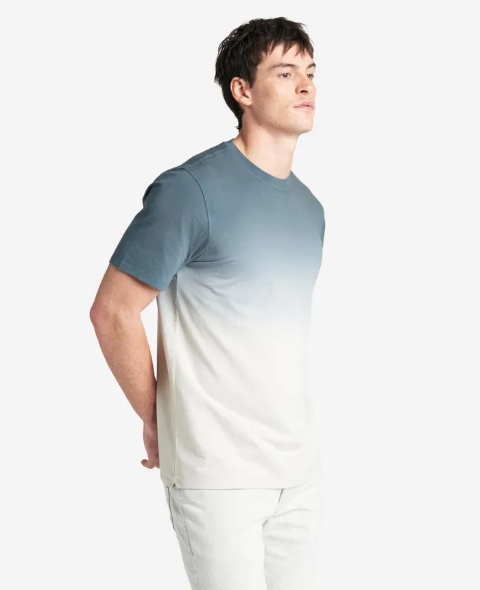 Polos and TShirts Men Kenneth Cole Dip Dye Crewneck Tee Blue