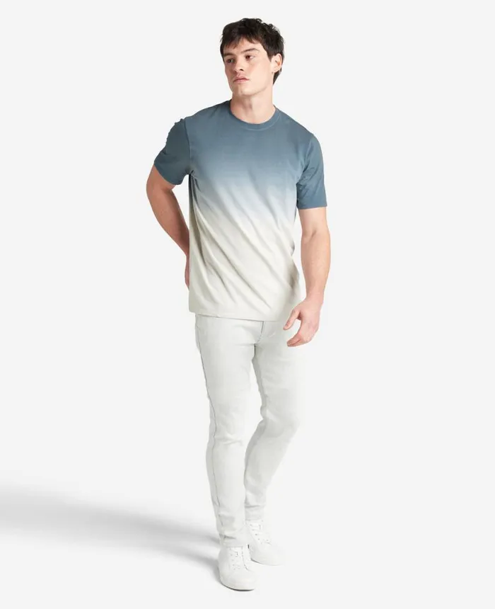 Polos and TShirts Men Kenneth Cole Dip Dye Crewneck Tee Blue Polos and TShirts Men Kenneth Cole Dip Dye Crewneck Tee Blue