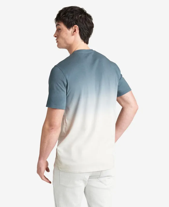 Polos and TShirts Men Kenneth Cole Dip Dye Crewneck Tee Blue Polos and TShirts Men Kenneth Cole Dip Dye Crewneck Tee Blue