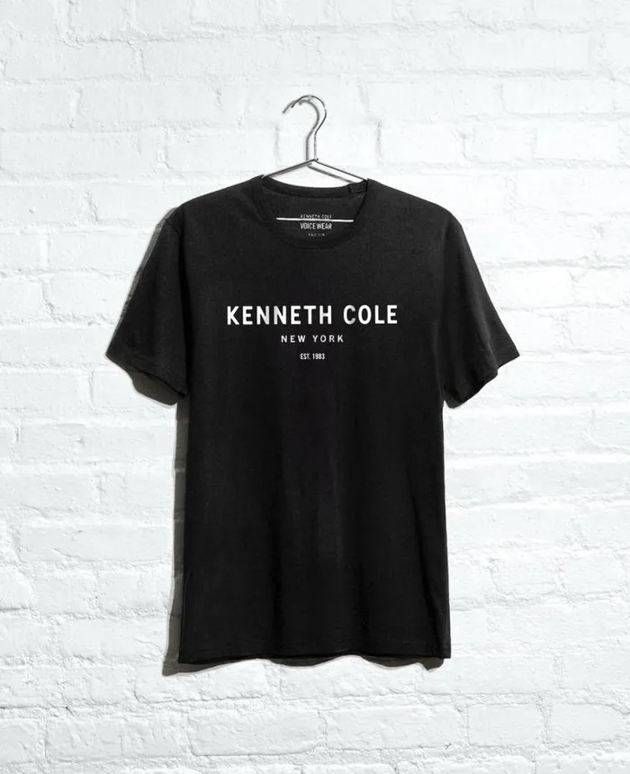Polos and TShirts Men Kenneth Cole Site Exclusive 1983 Logo TShirt Black