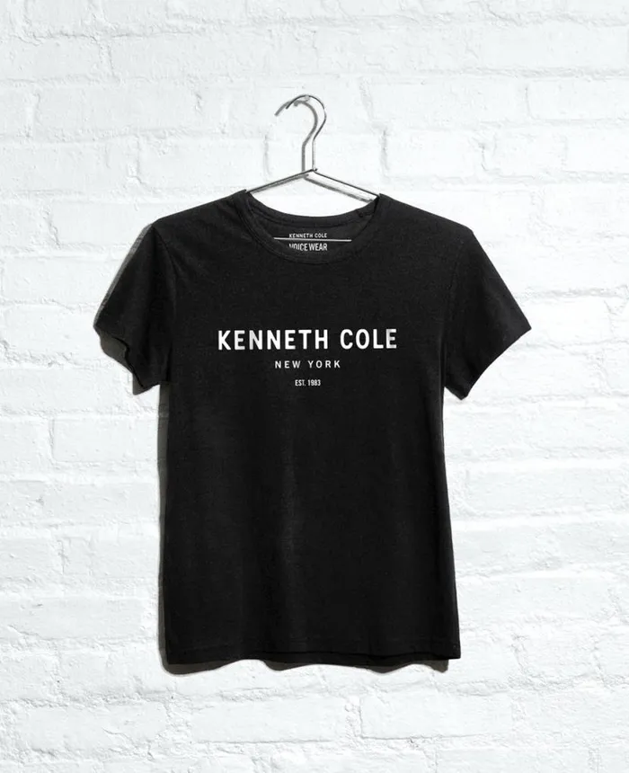 Polos and TShirts Men Kenneth Cole Site Exclusive 1983 Logo TShirt Black