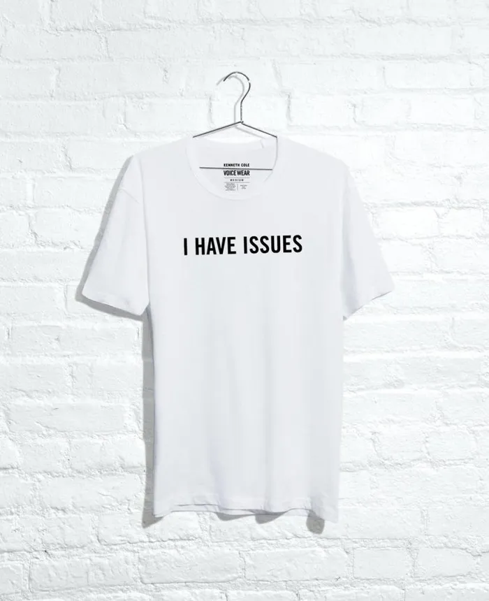 Polos and TShirts Men Kenneth Cole Site Exclusive I Have Issues TShirt White