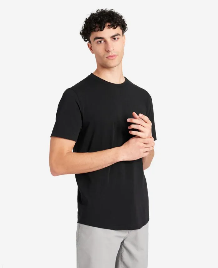 Polos and TShirts Men Kenneth Cole The Performance Crew Neck Tshirt Black