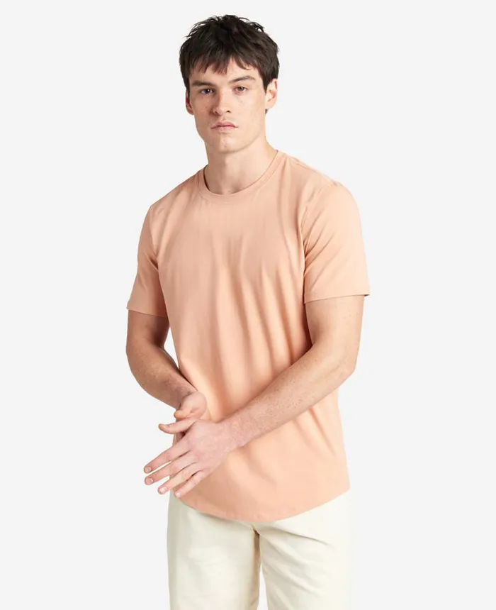 Polos and TShirts Men Kenneth Cole The Performance Crew Neck Tshirt Coral