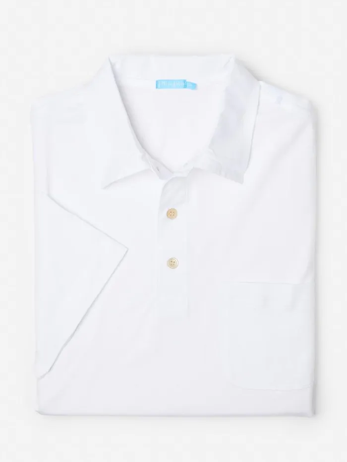 Polos Men JMcLaughlin Callahan Cotton Polo White