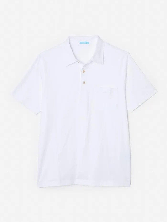 Polos Men JMcLaughlin Callahan Cotton Polo White Polos Men JMcLaughlin Callahan Cotton Polo White