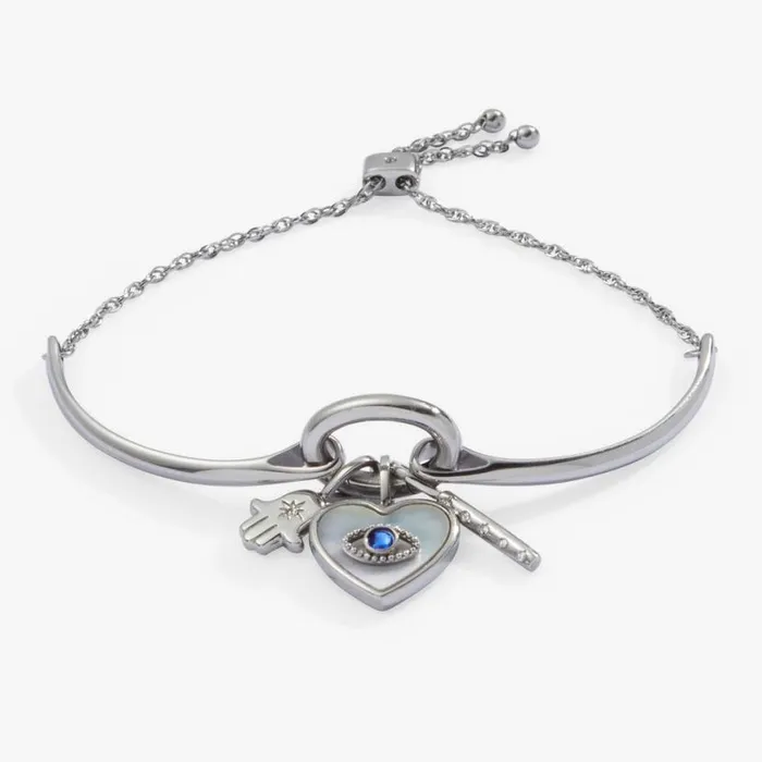 Protection Trio Interchangeable Charm Bracelet Stainless Steel Silver Women Alex And Ani Luck Protection Trio Interchangeable Charm Bracelet Stainless Steel Silver Women Alex And Ani Luck