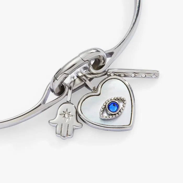 Protection Trio Interchangeable Charm Bracelet Stainless Steel Silver Women Alex And Ani Luck Protection Trio Interchangeable Charm Bracelet Stainless Steel Silver Women Alex And Ani Luck