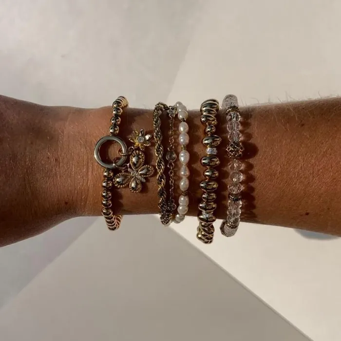 Puffy Butterfly Stretch Bracelet Gold Women Alex And Ani Butterfly