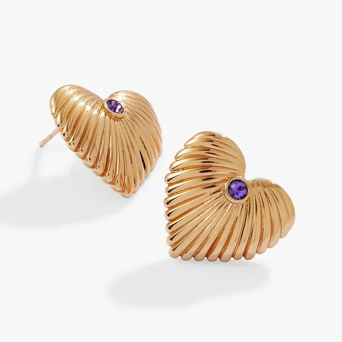 Puffy Heart Statement Earrings Gold Women Alex And Ani Heart