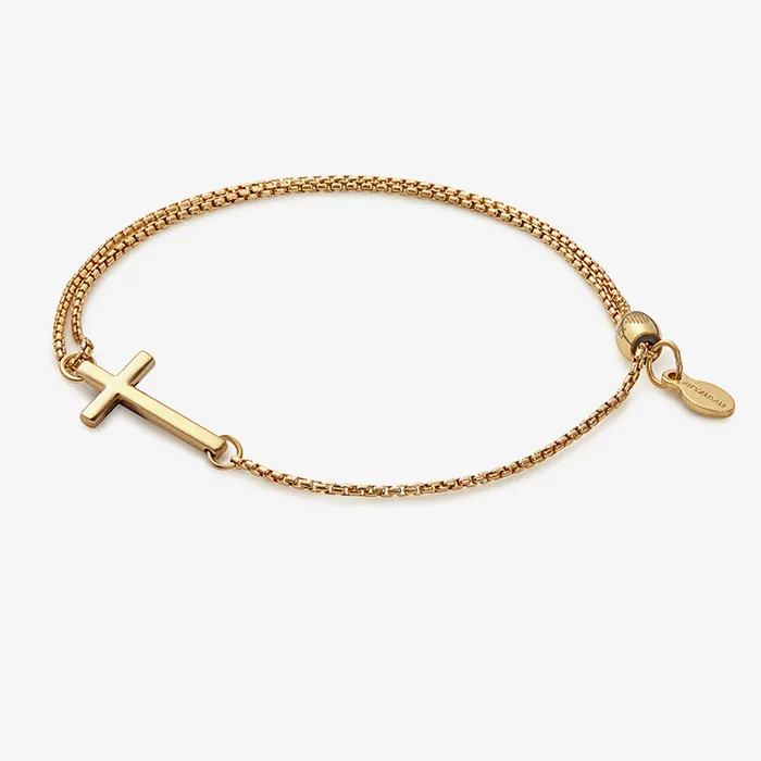 Pull Chain Cross Bracelet 14kt Gold Over Sterling Silver Women Alex And Ani Easter Pull Chain Cross Bracelet 14kt Gold Over Sterling Silver Women Alex And Ani Easter