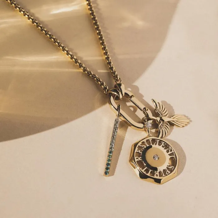 Resilience Trio Interchangeable Charm Necklace Stainless Steel Gold Women Alex And Ani Necklaces Resilience Trio Interchangeable Charm Necklace Stainless Steel Gold Women Alex And Ani Necklaces