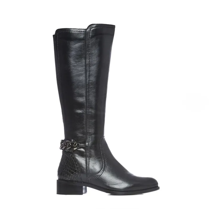 Riding And Flat Boots Women Moda In Pelle Whitley Black Leather