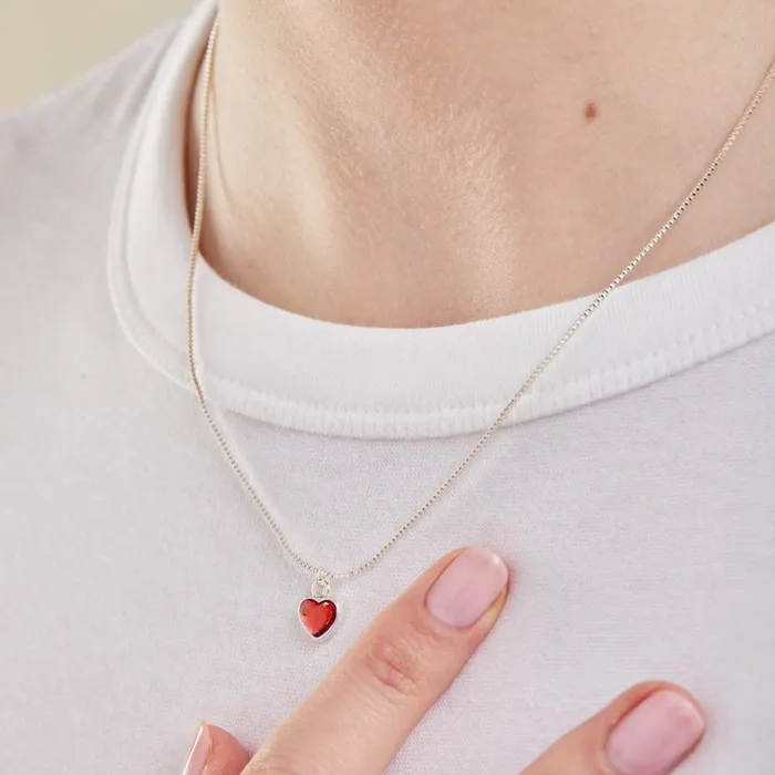 Ruby Heart Necklace July Birthstone Silver Women Alex And Ani Love Ruby Heart Necklace July Birthstone Silver Women Alex And Ani Love