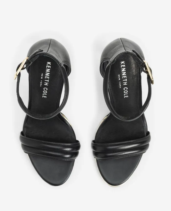 Sandals and Wedges Women Kenneth Cole Brooke Ankle Strap Heeled Sandal Black Sandals and Wedges Women Kenneth Cole Brooke Ankle Strap Heeled Sandal Black