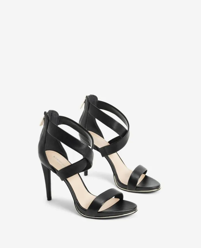 Sandals and Wedges Women Kenneth Cole Brooke Cross Strap Heeled Sandal Black Sandals and Wedges Women Kenneth Cole Brooke Cross Strap Heeled Sandal Black