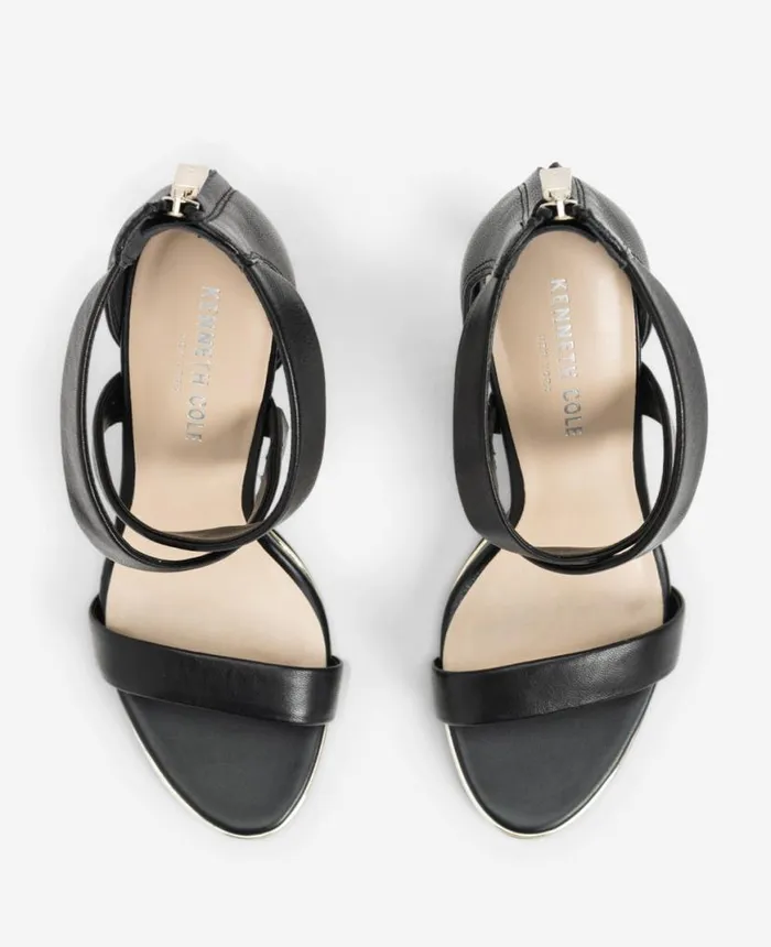 Sandals and Wedges Women Kenneth Cole Brooke Cross Strap Heeled Sandal Black Sandals and Wedges Women Kenneth Cole Brooke Cross Strap Heeled Sandal Black