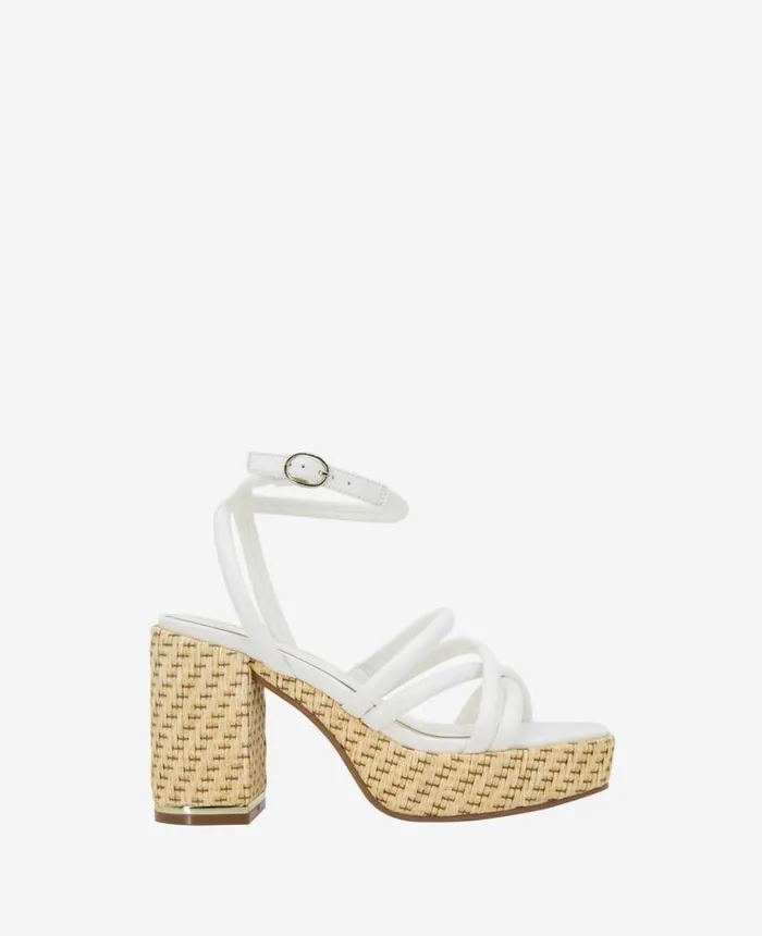 Sandals and Wedges Women Kenneth Cole Daphne Platform Heeled Sandal White