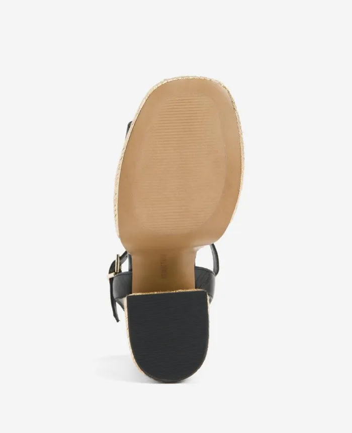 Sandals and Wedges Women Kenneth Cole Dolly Ankle Strap Platform Heeled Sandal Black