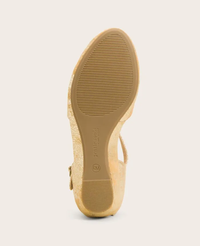Sandals and Wedges Women Kenneth Cole GENTLE SOULS 8211 Lily Moon Ankle Strap Sandal Gold Sandals and Wedges Women Kenneth Cole GENTLE SOULS 8211 Lily Moon Ankle Strap Sandal Gold