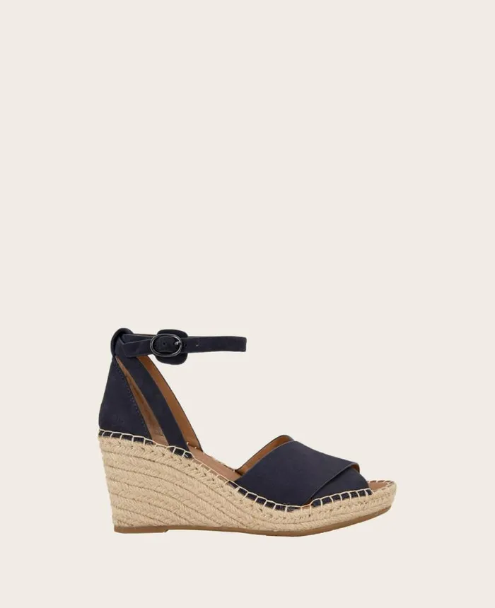 Sandals and Wedges Women Kenneth Cole GENTLE SOULS Charli Suede XBand Espadrille Wedge Sandal Navy