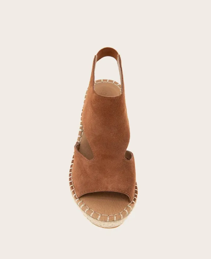 Sandals and Wedges Women Kenneth Cole GENTLE SOULS Cody Suede Espadrille Wedge Luggage
