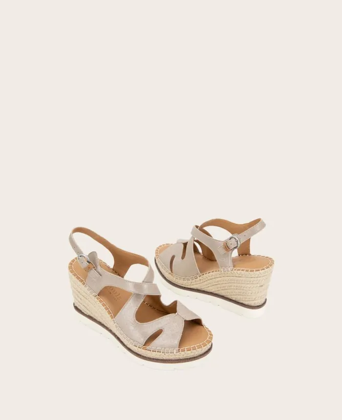 Sandals and Wedges Women Kenneth Cole GENTLE SOULS Elise Espadrille Wedge Mushroom Sandals and Wedges Women Kenneth Cole GENTLE SOULS Elise Espadrille Wedge Mushroom