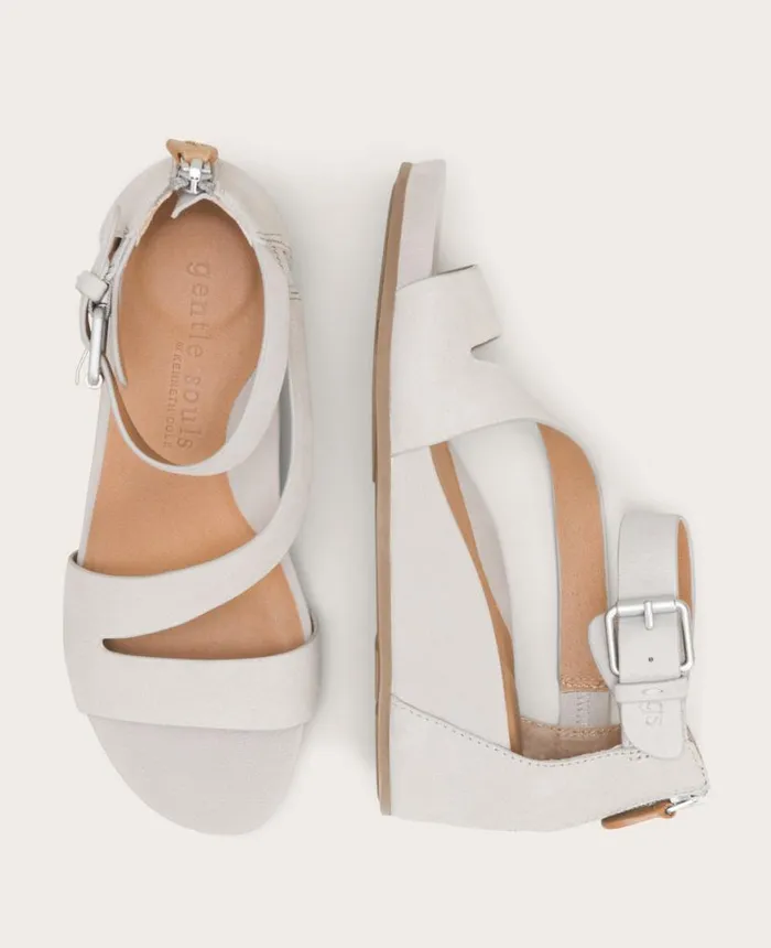 Sandals and Wedges Women Kenneth Cole GENTLE SOULS Gwen Leather Wedge Sandal Mushroom Nubuck Sandals and Wedges Women Kenneth Cole GENTLE SOULS Gwen Leather Wedge Sandal Mushroom Nubuck