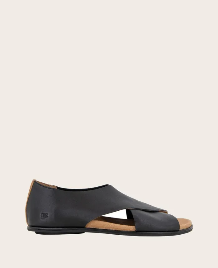 Sandals and Wedges Women Kenneth Cole GENTLE SOULS Laniey XBand Leather Sandal Black