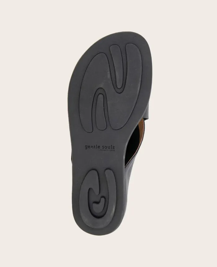 Sandals and Wedges Women Kenneth Cole GENTLE SOULS Laniey XBand Leather Sandal Black Sandals and Wedges Women Kenneth Cole GENTLE SOULS Laniey XBand Leather Sandal Black