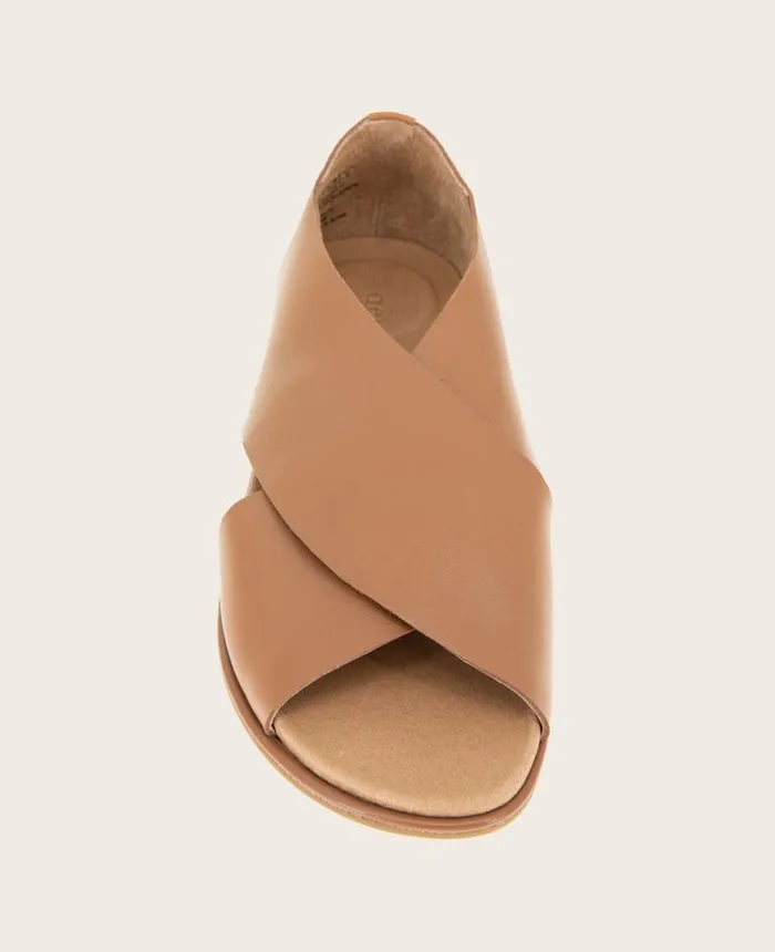 Sandals and Wedges Women Kenneth Cole GENTLE SOULS Laniey XBand Leather Sandal Luggage