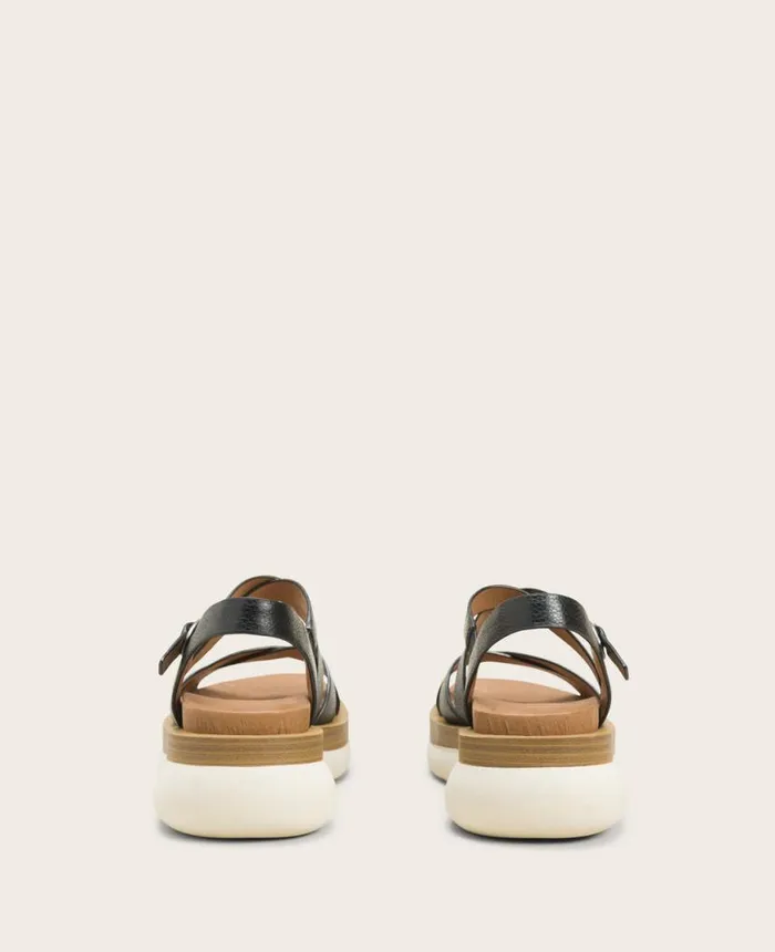 Sandals and Wedges Women Kenneth Cole GENTLE SOULS Reebha Leather Platform Sandal Black