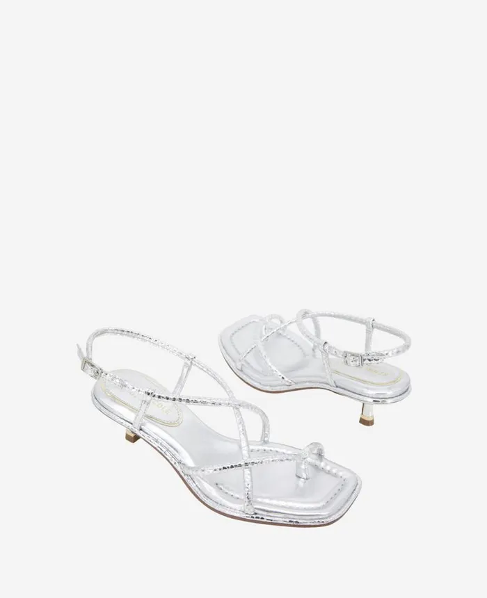 Sandals and Wedges Women Kenneth Cole Ginger Heeled Sandal Silver Sandals and Wedges Women Kenneth Cole Ginger Heeled Sandal Silver