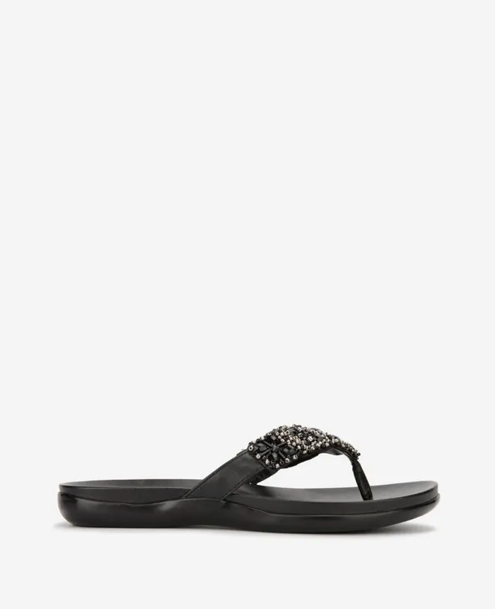 Sandals and Wedges Women Kenneth Cole Glamathon Thong Sandal Black