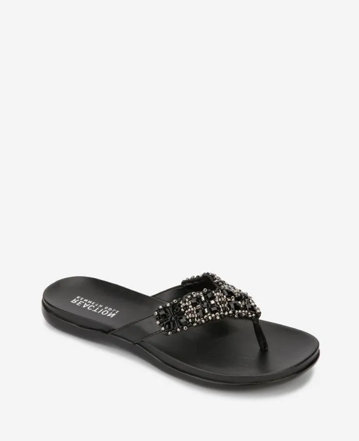 Sandals and Wedges Women Kenneth Cole Glamathon Thong Sandal Black