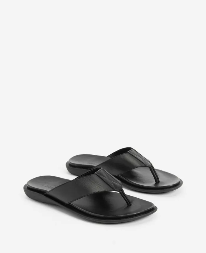Sandals Men Kenneth Cole Sand Leather Thong Sandal Black