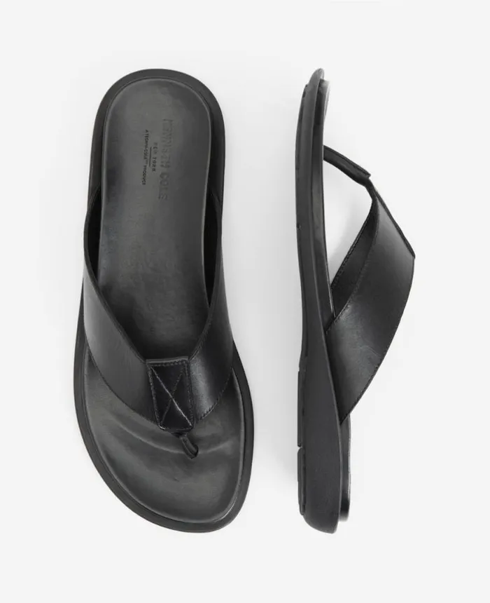 Sandals Men Kenneth Cole Sand Leather Thong Sandal Black