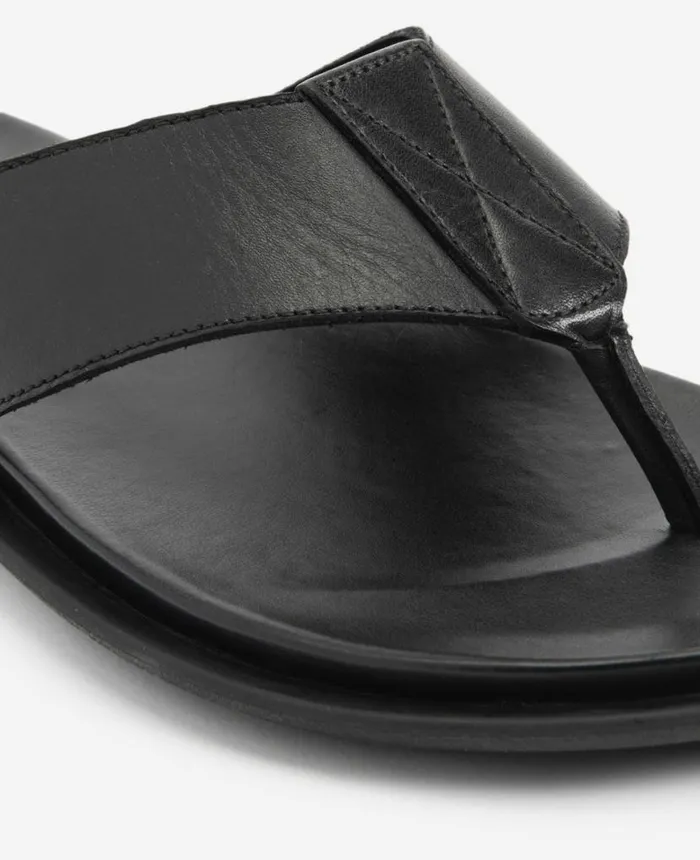 Sandals Men Kenneth Cole Sand Leather Thong Sandal Black