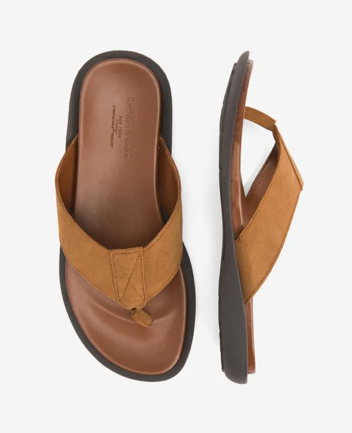 Sandals Men Kenneth Cole Sand Leather Thong Sandal Tobacco Sandals Men Kenneth Cole Sand Leather Thong Sandal Tobacco