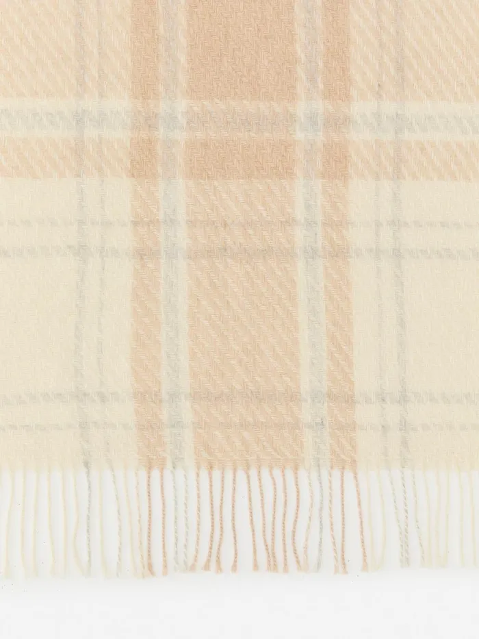 Scarves Women JMcLaughlin Federica Scarf In Plaid Off Whitecamel Scarves Women JMcLaughlin Federica Scarf In Plaid Off Whitecamel