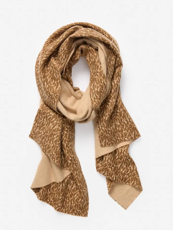 Scarves Women JMcLaughlin Jaipur Cashmere Scarf In Bengal Spot Camelbrown