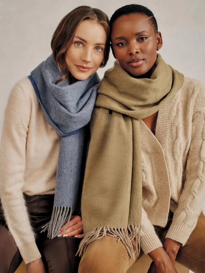 Scarves Women JMcLaughlin Jaipur Cashmere Scarf Olivecamel Scarves Women JMcLaughlin Jaipur Cashmere Scarf Olivecamel