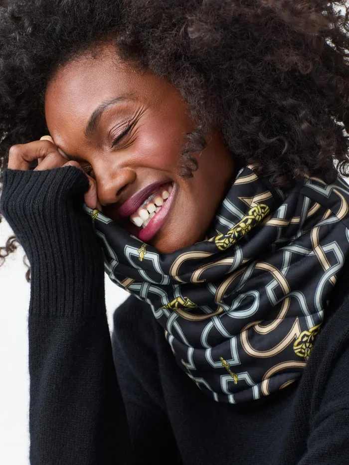 Scarves Women JMcLaughlin Karlie Snood In Neo Beltmore Con Blackgreycamel