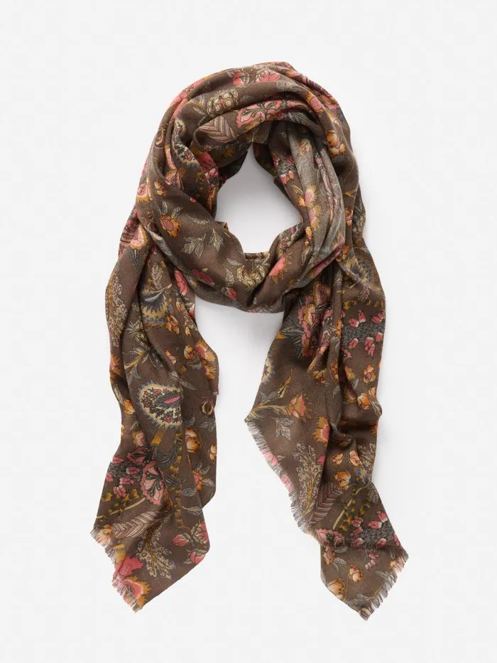 Scarves Women JMcLaughlin Reed Scarf In Baroque Bloom Brownmulti