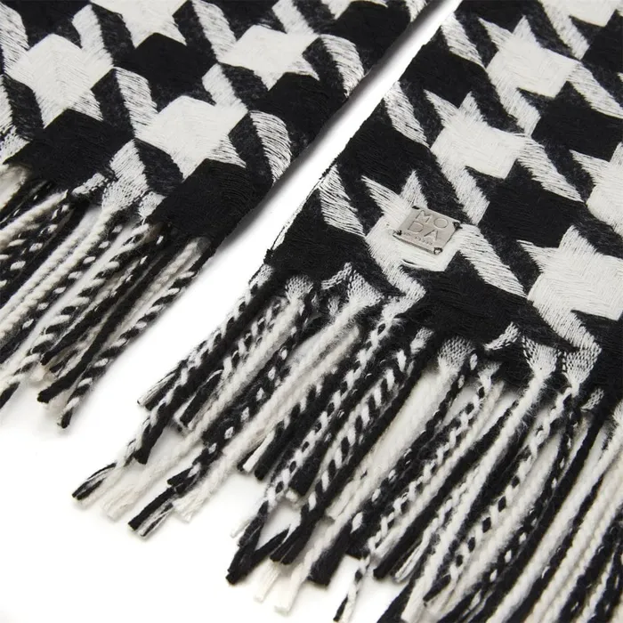 Scarves Women Moda In Pelle Bellascarf BlackWhite Textile Scarves Women Moda In Pelle Bellascarf BlackWhite Textile